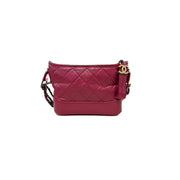 Chanel Small Aged Calfskin Gabrielle Bag Burgundy - Jiaxyk